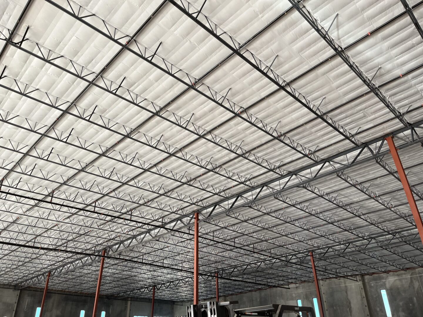 A picture of the roof installation for chandler air park