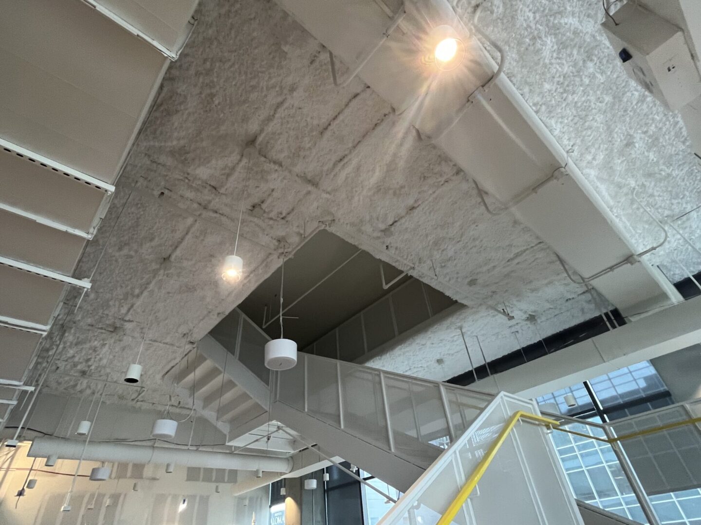 A picture of the lights installed on the ceiling