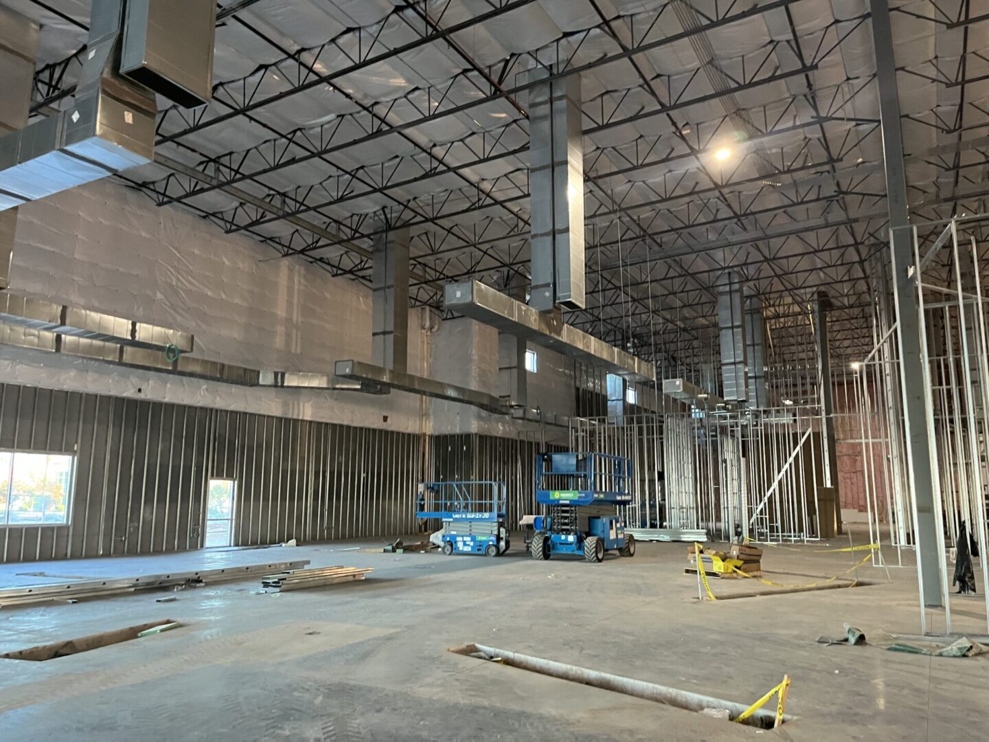 A picture of cementitious fireproof service at Edwards TI